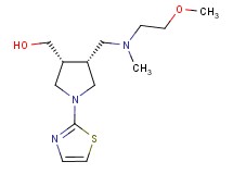 [(3R*,4R*)-4-{[(2-methoxyethyl)(methyl)amino]methyl}-1-(1,3-thiazol-2-yl)-3-pyrrolidinyl]methanol