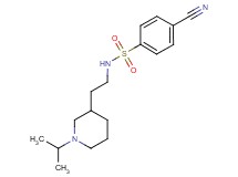 4-cyano-N-[2-(1-isopropylpiperidin-3-yl)ethyl]benzenesulfonamide