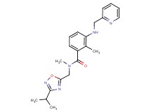 N-[(3-isopropyl-1,2,4-oxadiazol-5-yl)methyl]-N,2-dimethyl-3-[(pyridin-2-ylmethyl)amino]benzamide