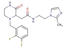 2-[1-(2,3-difluorobenzyl)-3-oxo-2-piperazinyl]-N-[2-(2-methyl-1H-imidazol-1-yl)ethyl]acetamide