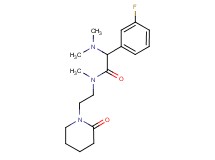 2-(dimethylamino)-2-(3-fluorophenyl)-N-methyl-N-[2-(2-oxo-1-piperidinyl)ethyl]acetamide