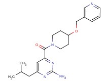 4-isobutyl-6-{[4-(pyridin-3-ylmethoxy)piperidin-1-yl]carbonyl}pyrimidin-2-amine