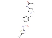 3-{[3-(acetylamino)pyrrolidin-1-yl]methyl}-N-(5-methyl-1,3-thiazol-2-yl)benzamide