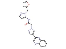 N-[1-(2-furylmethyl)-1H-pyrazol-5-yl]-2-(4-quinoxalin-2-yl-1H-pyrazol-1-yl)acetamide