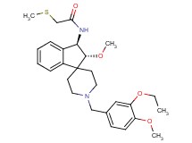 N-[(2R*,3R*)-1'-(3-ethoxy-4-methoxybenzyl)-2-methoxy-2,3-dihydrospiro[indene-1,4'-piperidin]-3-yl]-2-(methylthio)acetamide