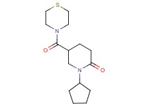 1-cyclopentyl-5-(4-thiomorpholinylcarbonyl)-2-piperidinone