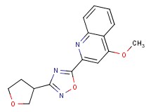 4-methoxy-2-[3-(tetrahydrofuran-3-yl)-1,2,4-oxadiazol-5-yl]quinoline