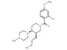 2-{[(3R*,4S*)-3-(3-hydroxypropyl)-4-(4-methylpiperazin-1-yl)piperidin-1-yl]carbonyl}-5-methoxyphenol