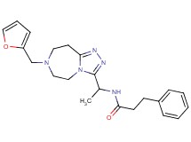 N-{1-[7-(2-furylmethyl)-6,7,8,9-tetrahydro-5H-[1,2,4]triazolo[4,3-d][1,4]diazepin-3-yl]ethyl}-3-phenylpropanamide