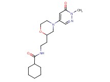 N-{2-[4-(1-methyl-6-oxo-1,6-dihydro-4-pyridazinyl)-2-morpholinyl]ethyl}cyclohexanecarboxamide