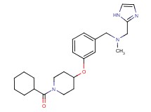 (3-{[1-(cyclohexylcarbonyl)-4-piperidinyl]oxy}benzyl)(1H-imidazol-2-ylmethyl)methylamine
