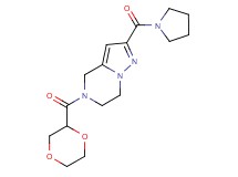 5-(1,4-dioxan-2-ylcarbonyl)-2-(pyrrolidin-1-ylcarbonyl)-4,5,6,7-tetrahydropyrazolo[1,5-a]pyrazine