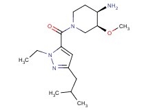(3S*,4R*)-1-[(1-ethyl-3-isobutyl-1H-pyrazol-5-yl)carbonyl]-3-methoxypiperidin-4-amine