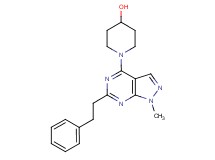 1-[1-methyl-6-(2-phenylethyl)-1H-pyrazolo[3,4-d]pyrimidin-4-yl]-4-piperidinol