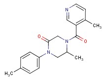 5-methyl-1-(4-methylphenyl)-4-[(4-methyl-3-pyridinyl)carbonyl]-2-piperazinone