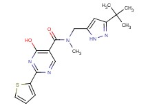 N-[(3-tert-butyl-1H-pyrazol-5-yl)methyl]-4-hydroxy-N-methyl-2-(2-thienyl)pyrimidine-5-carboxamide
