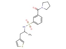N-[1-methyl-2-(3-thienyl)ethyl]-3-(pyrrolidin-1-ylcarbonyl)benzenesulfonamide