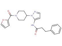 N-{1-[1-(2-furoyl)-4-piperidinyl]-1H-pyrazol-5-yl}-3-phenylpropanamide
