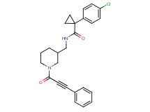 1-(4-chlorophenyl)-N-{[1-(3-phenyl-2-propynoyl)-3-piperidinyl]methyl}cyclopropanecarboxamide