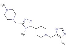 1-methyl-4-[(4-methyl-5-{1-[(4-methyl-1H-imidazol-5-yl)methyl]piperidin-4-yl}-4H-1,2,4-triazol-3-yl)methyl]piperazine