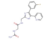 N~2~-(aminocarbonyl)-N~1~-{[4-(3-fluorophenyl)-5-pyridin-2-yl-1H-imidazol-2-yl]methyl}glycinamide
