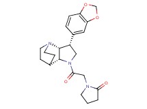 1-{2-[(3R*,3aR*,7aR*)-3-(1,3-benzodioxol-5-yl)hexahydro-4,7-ethanopyrrolo[3,2-b]pyridin-1(2H)-yl]-2-oxoethyl}pyrrolidin-2-one