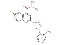 6-fluoro-N,N-dimethyl-2-[1-(3-methylpyridin-4-yl)-1H-pyrazol-4-yl]quinoline-4-carboxamide