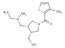 {(3R*,4R*)-4-{[ethyl(methyl)amino]methyl}-1-[(3-methyl-2-thienyl)carbonyl]pyrrolidin-3-yl}methanol