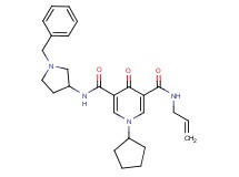 N-allyl-N'-(1-benzyl-3-pyrrolidinyl)-1-cyclopentyl-4-oxo-1,4-dihydro-3,5-pyridinedicarboxamide