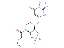 5-{[(4aS*,7aR*)-4-(methoxyacetyl)-6,6-dioxidohexahydrothieno[3,4-b]pyrazin-1(2H)-yl]methyl}[1,2,4]triazolo[1,5-a]pyrimidin-7(4H)-one