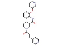 N-[2-(3-pyridinyloxy)phenyl]-1-[3-(4-pyridinyl)propanoyl]-3-piperidinecarboxamide