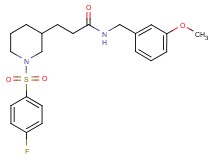 3-{1-[(4-fluorophenyl)sulfonyl]-3-piperidinyl}-N-(3-methoxybenzyl)propanamide