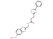 N-[(5-methoxy-1,3-benzoxazol-2-yl)methyl]-3-(3-phenyl-1,2,4-oxadiazol-5-yl)propanamide
