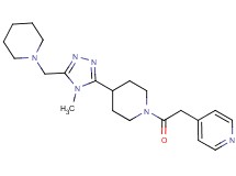 4-(2-{4-[4-methyl-5-(piperidin-1-ylmethyl)-4H-1,2,4-triazol-3-yl]piperidin-1-yl}-2-oxoethyl)pyridine