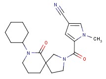 5-[(7-cyclohexyl-6-oxo-2,7-diazaspiro[4.5]dec-2-yl)carbonyl]-1-methyl-1H-pyrrole-3-carbonitrile
