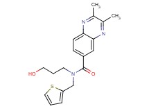 N-(3-hydroxypropyl)-2,3-dimethyl-N-(2-thienylmethyl)quinoxaline-6-carboxamide