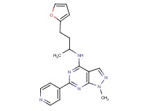 N-[3-(2-furyl)-1-methylpropyl]-1-methyl-6-(4-pyridinyl)-1H-pyrazolo[3,4-d]pyrimidin-4-amine