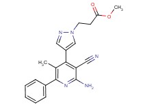 methyl 3-[4-(2-amino-3-cyano-5-methyl-6-phenylpyridin-4-yl)-1H-pyrazol-1-yl]propanoate