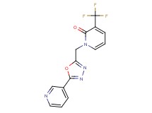 1-[(5-pyridin-3-yl-1,3,4-oxadiazol-2-yl)methyl]-3-(trifluoromethyl)pyridin-2(1H)-one