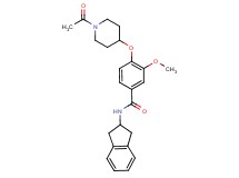 4-[(1-acetyl-4-piperidinyl)oxy]-N-(2,3-dihydro-1H-inden-2-yl)-3-methoxybenzamide