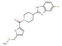 5-fluoro-2-(1-{5-[(methylthio)methyl]-2-furoyl}-4-piperidinyl)-1H-benzimidazole