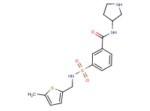 3-({[(5-methyl-2-thienyl)methyl]amino}sulfonyl)-N-pyrrolidin-3-ylbenzamide