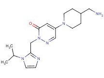 5-[4-(aminomethyl)-1-piperidinyl]-2-[(1-isopropyl-1H-imidazol-2-yl)methyl]-3(2H)-pyridazinone dihydrochloride