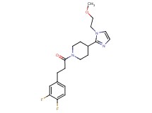 1-[3-(3,4-difluorophenyl)propanoyl]-4-[1-(2-methoxyethyl)-1H-imidazol-2-yl]piperidine