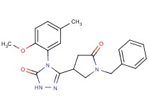 5-(1-benzyl-5-oxopyrrolidin-3-yl)-4-(2-methoxy-5-methylphenyl)-2,4-dihydro-3H-1,2,4-triazol-3-one