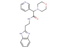 N-[2-(1H-benzimidazol-2-yl)ethyl]-2-(4-morpholinyl)-2-(3-pyridinyl)acetamide