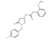 N-[1-(4-fluorobenzyl)-5-oxo-3-pyrrolidinyl]-2-(2-methoxyphenyl)acetamide