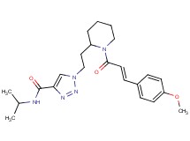 N-isopropyl-1-(2-{1-[(2E)-3-(4-methoxyphenyl)-2-propenoyl]-2-piperidinyl}ethyl)-1H-1,2,3-triazole-4-carboxamide
