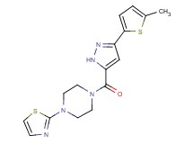 1-{[3-(5-methyl-2-thienyl)-1H-pyrazol-5-yl]carbonyl}-4-(1,3-thiazol-2-yl)piperazine