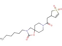 8-[(1,1-dioxido-2,3-dihydro-3-thienyl)acetyl]-3-hexyl-1-oxa-3,8-diazaspiro[4.5]decan-2-one